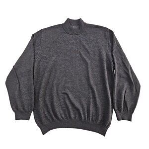 Valda by Toscano 100% Merino Wool Crew Neck Sweater Men's XL Slate Gray EUC LN